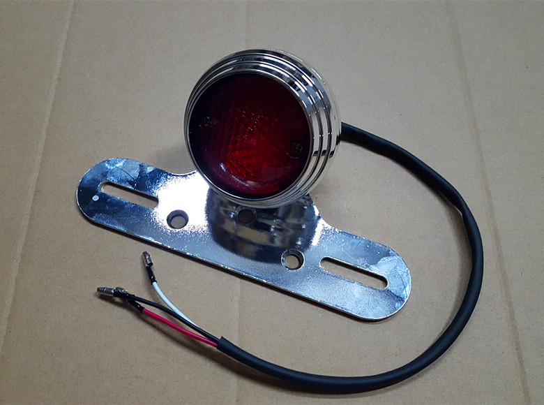 摩托车配件巡航太子车复古改装通用LED后尾灯车牌灯刹车灯行车灯