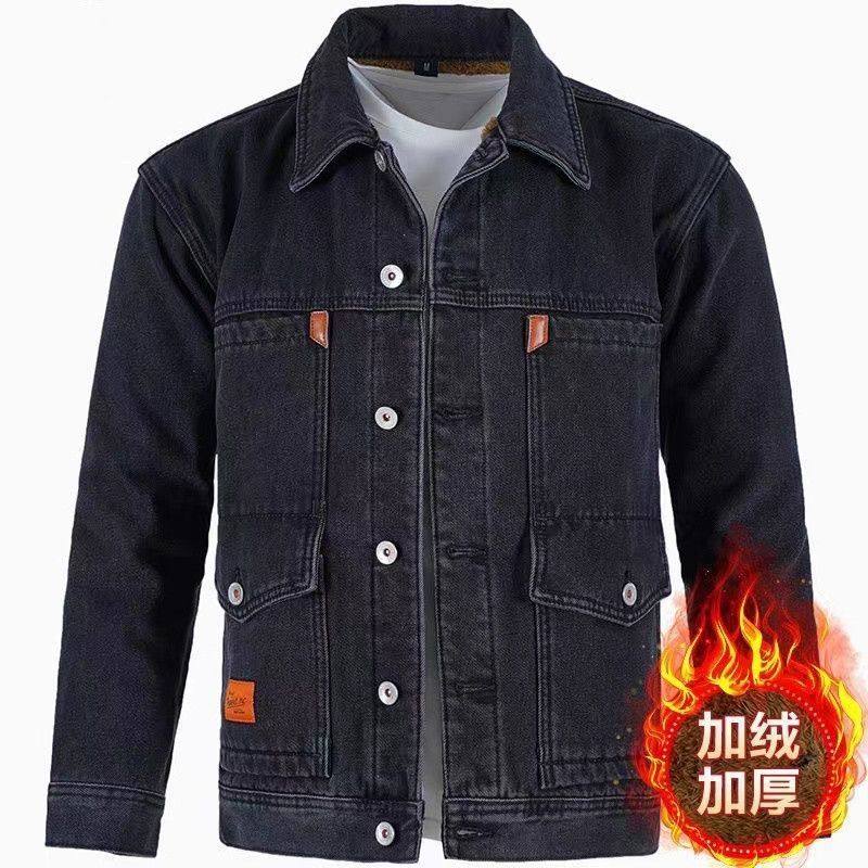 牛仔外套男工地干活电焊工作服上衣防烫耐磨多口袋工装美式外套,男装,牛仔外套,淘宝优惠券,粉丝福利购,淘宝优惠卷