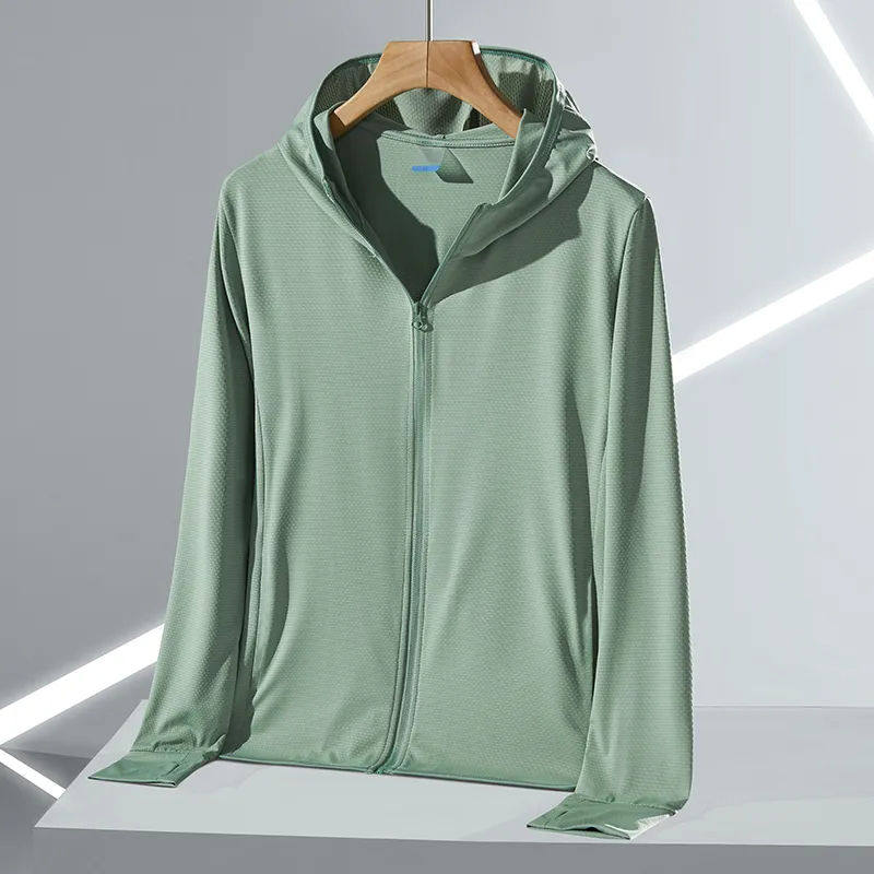 防晒衣男女冰丝网眼透气休闲户外钓鱼骑行百搭皮肤薄款连帽外套