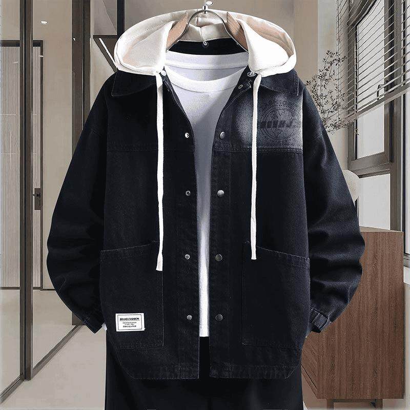 牛仔外套男生春秋季新款青少年夹克高级感男装上衣休闲学生宽松潮,男装,夹克,淘宝优惠券,粉丝福利购,淘宝优惠卷