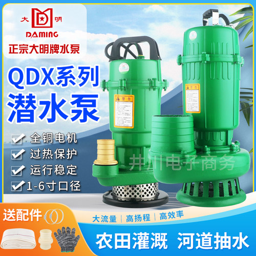 国标单相220高扬程大流量潜水泵