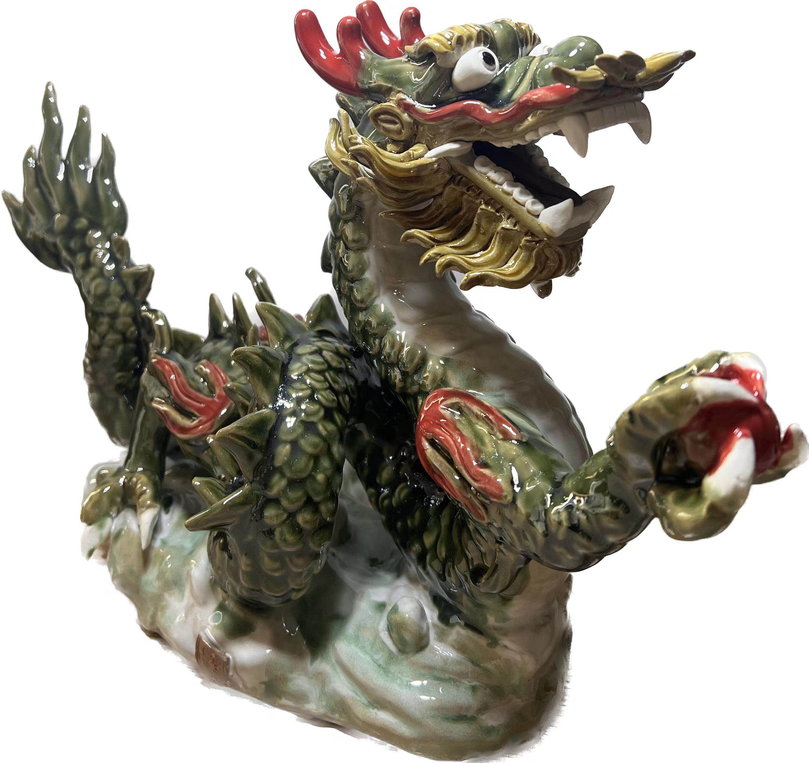 陶瓷平安祝福富丽堂皇装饰品手工