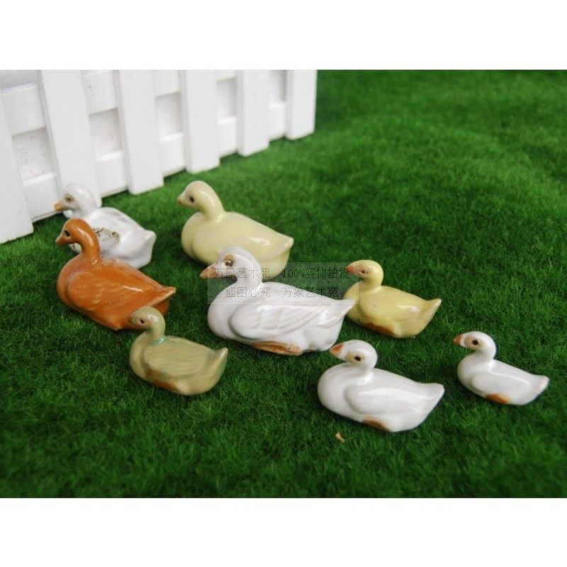 山水盆景鱼缸造景可爱白鸭黄鸭子陶瓷小摆件家居书架办公桌装饰,家居饰品,装饰摆件,淘宝优惠券,粉丝福利购,淘宝优惠卷