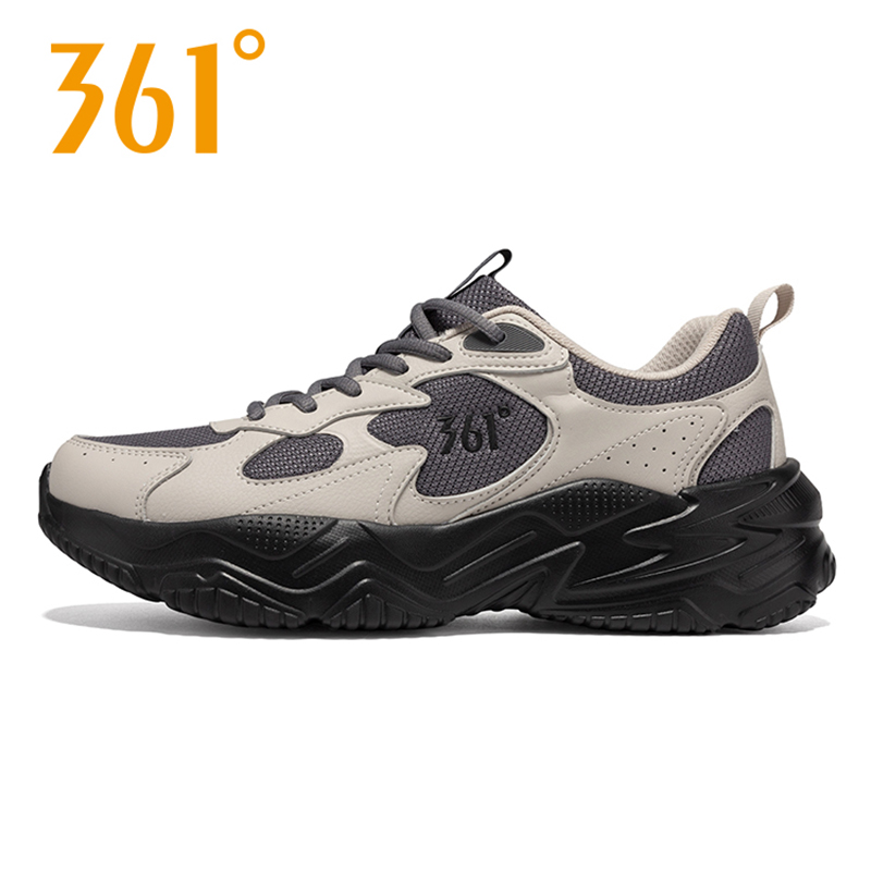 山行361度男鞋运动休闲鞋轻便厚底增高老爹鞋秋季新品572536768