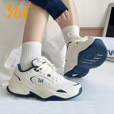 361度女鞋运动鞋复古老爹鞋官方旗舰店正品时尚休闲鞋秋冬女跑鞋