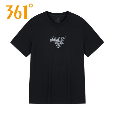 361度男子运动T恤时尚新品夏季跑步健身男士短袖衫552424118