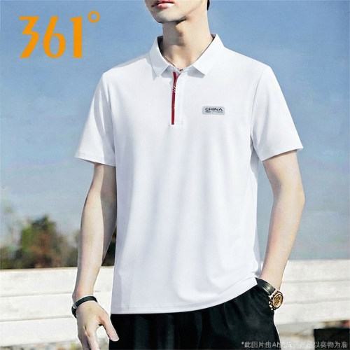 361°男款POLOT恤2026秋季新款宽松立领运动休闲短袖552634053A