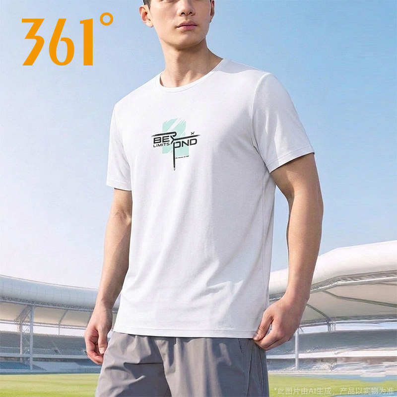 361°男款短袖T恤2026夏季新款宽松圆领运动休闲上衣552624101