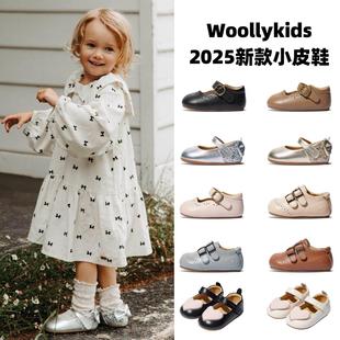 woollykids小羊沃利2025春季 小童真皮學步小皮鞋 女童公主鞋 新款