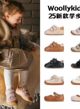 澳洲Woollykids小羊沃利真皮儿童学步鞋 魔术贴舒适透气方便穿脱