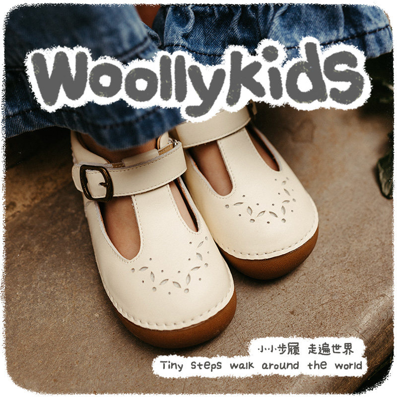 woollykids稳步女童皮鞋