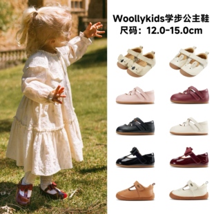 woollykids小羊沃利宝宝真皮学步鞋男女童魔术贴软底学步皮鞋