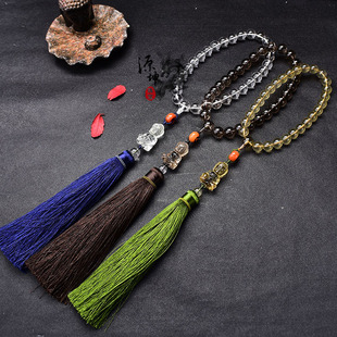 源坤珠宝新品天然水晶手工雕刻水晶宝宝佛编织饰品流行车饰车挂