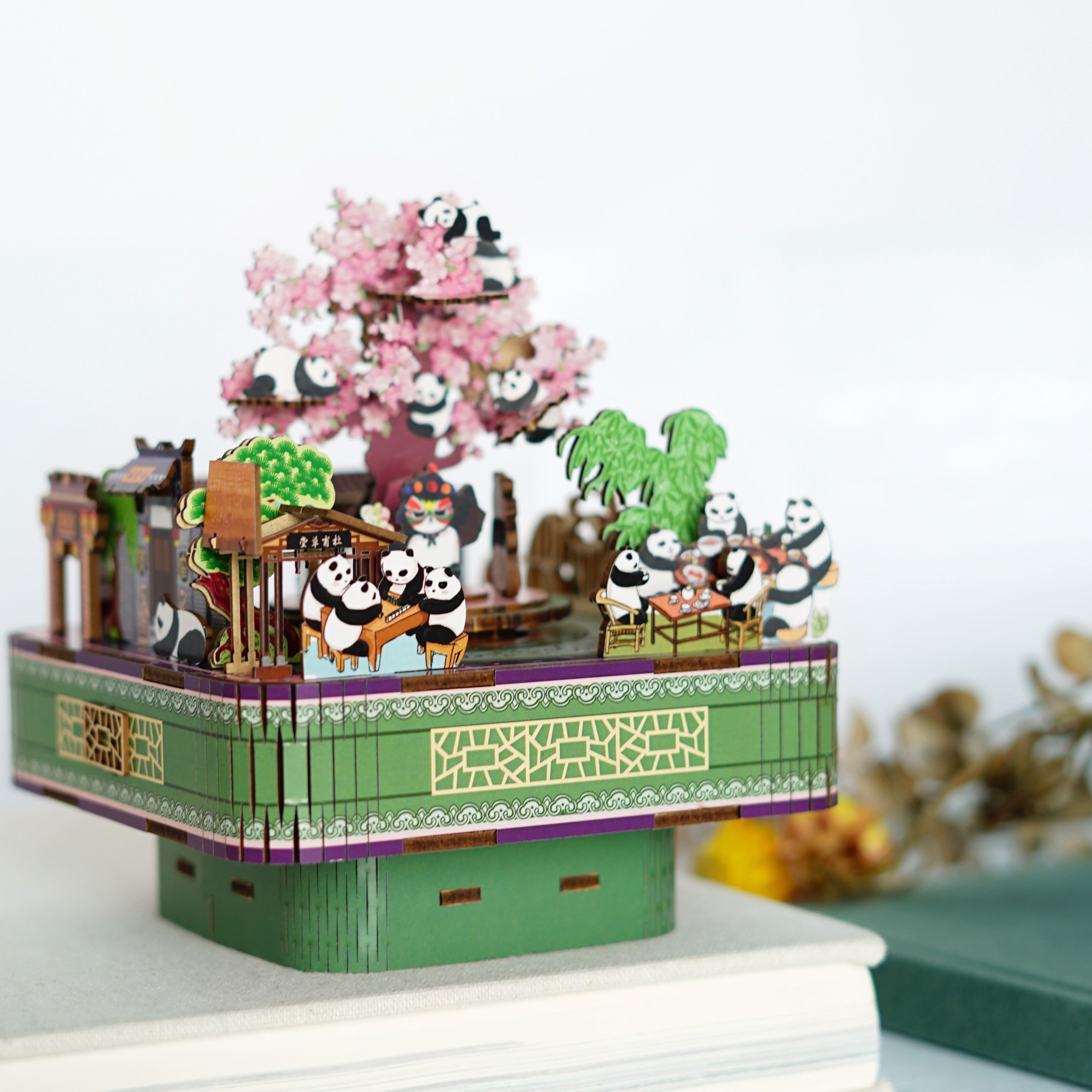 回旋芙蓉锦城diy拼图八音盒