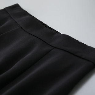高腰显瘦黑色西装A字裙 职业通勤简约中长半身裙适合18-24岁女性