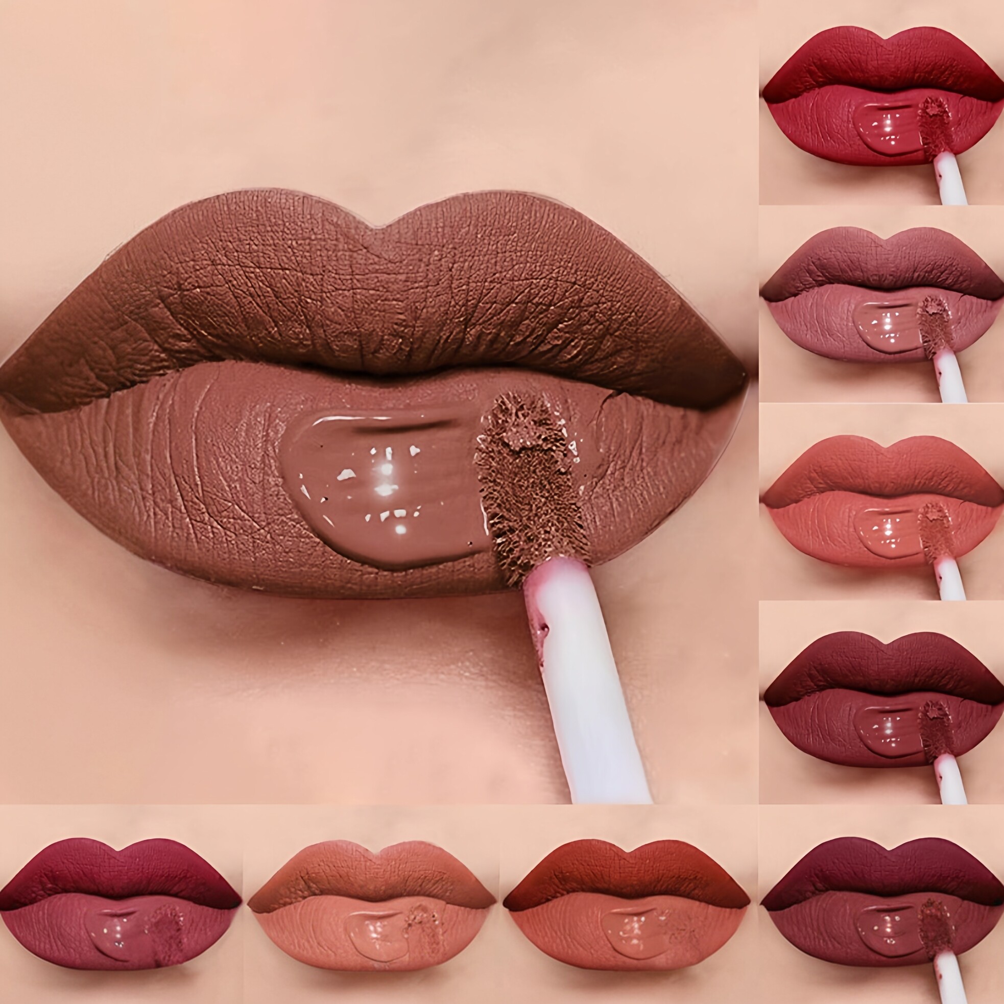 Makeup Nude Lip Gloss Waproof Liquid Matte Lipstick唇釉欧美