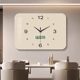 万年历餐厅钟表挂钟客厅2026新款 简约纯色挂表创意家用时钟挂墙上