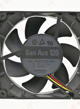 日本三洋 9G1212E403 12025 12V 0.58A 12CM 散热风扇大风量排气