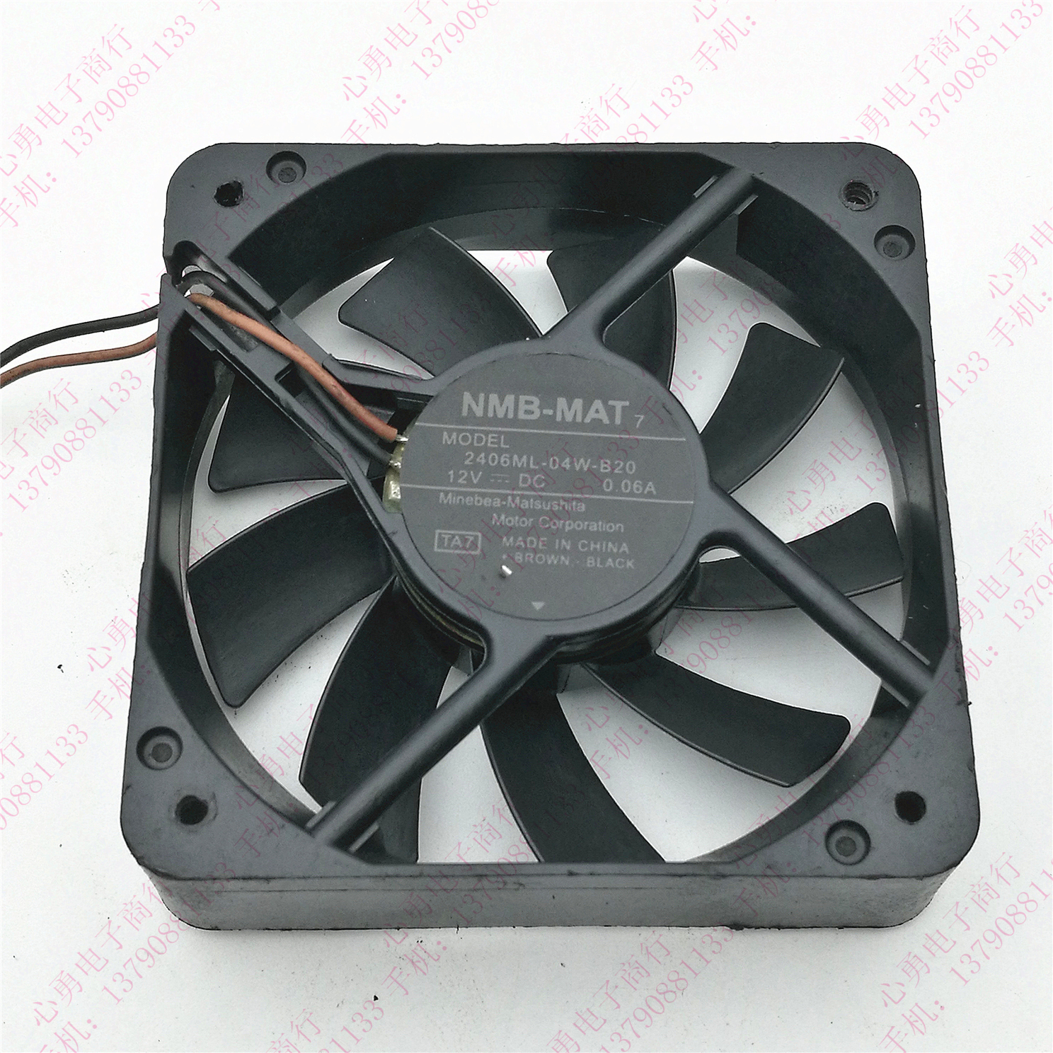 原装 NMB 2406ML-04W-B20 0.06A 12V 6CM 6015 静音 电源散热风扇