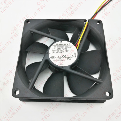 原装 PAPST TYP3412N/2M 12V 1.6W 9225 9CM 工控机 设备散热风扇