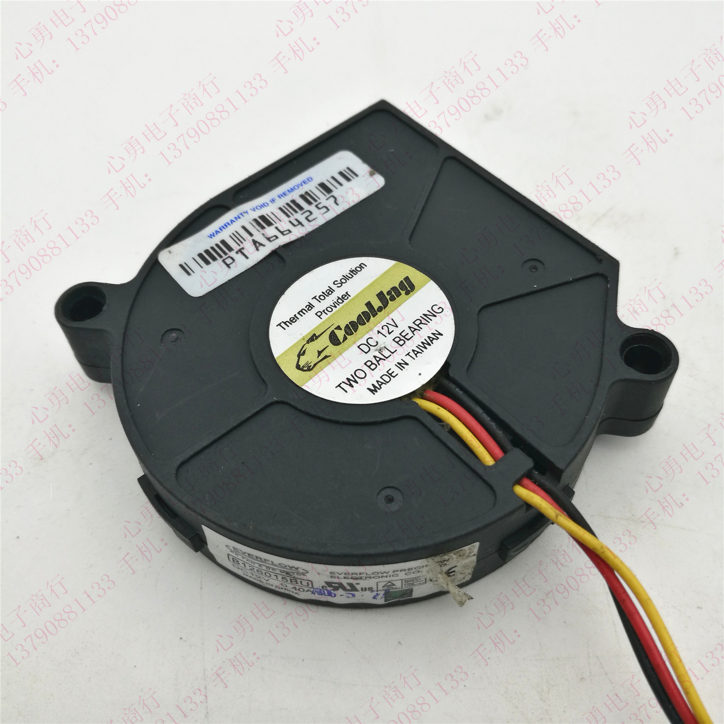 EVERFLOW B126015BU 12V 0.4A 6cm CPU AMD一体机涡轮风扇 6015