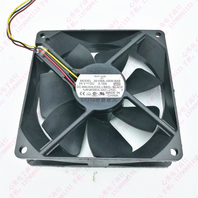 原装日本NMB 3610ML-05W-B49 24V 0.16A 9025 3线 变频器散热风扇