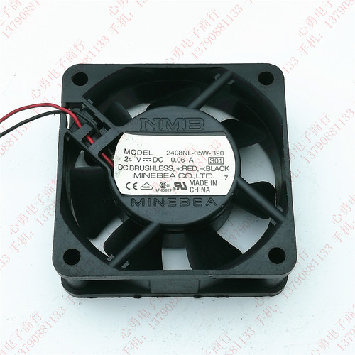 原装 NMB 2408NL-05W-B20 24V 0.06A 6020 6CM 变频器 散热风扇