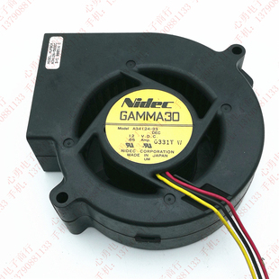 A34124 12V 0.65A 投影机涡轮鼓风机风扇 Nidec 9733 GAMMA30
