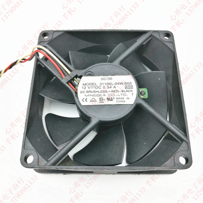 原装NMB 3110KL-04W-B66 12V 0.34A 8CM 8025 电源 机箱散热风扇