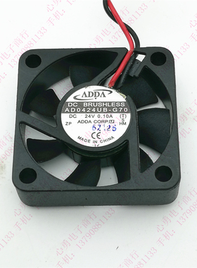 原装 ADDA AD0424UB-G70 4010 4CM 24V 0.10A 2线 双滚珠散热风扇