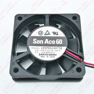24V 0.06A 6015 原装 变频器 109P0624H738 静音 散热风扇 三洋