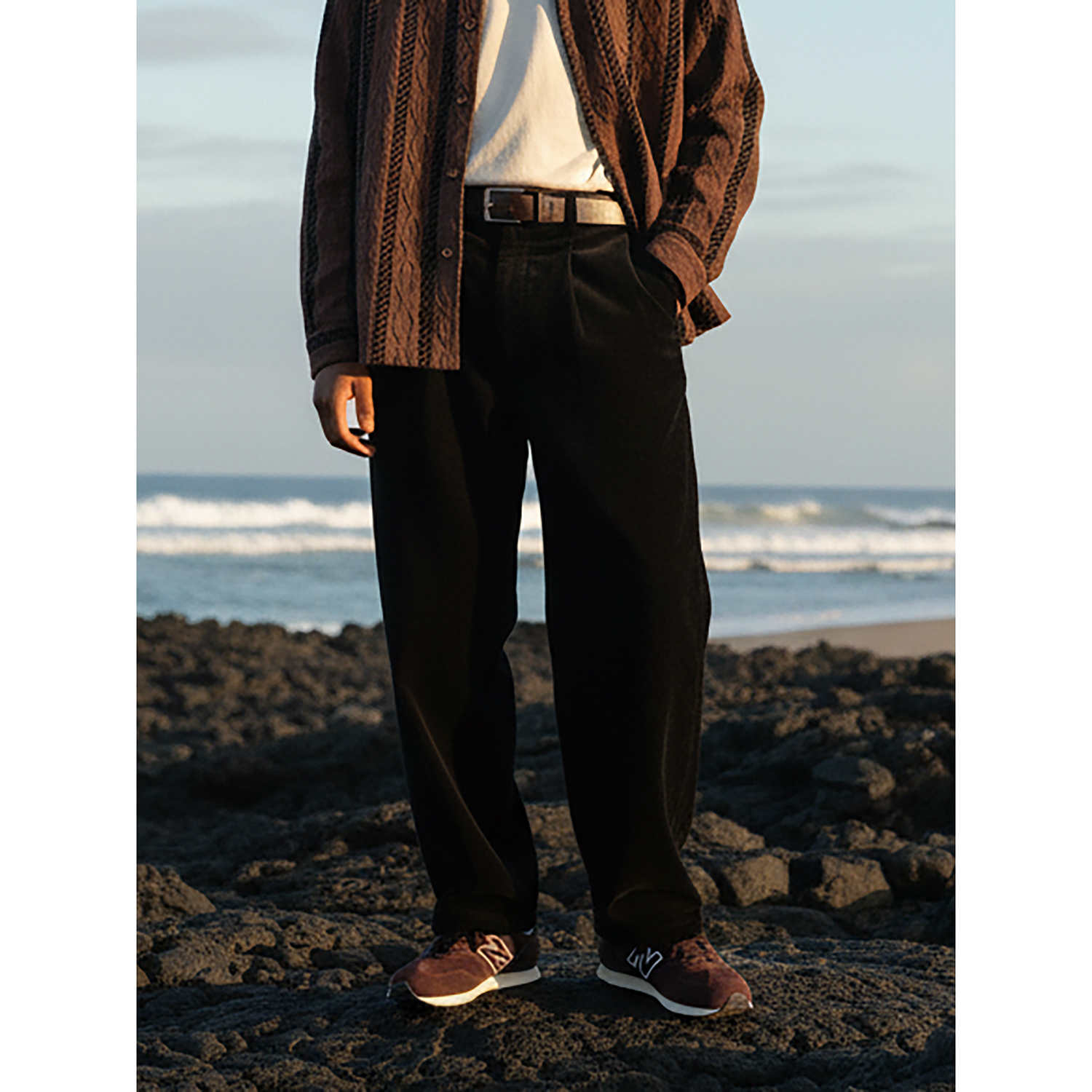 美式复古灯芯绒工装裤长裤男款