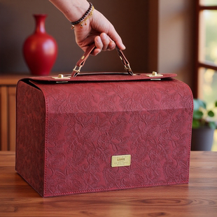 2026年货礼盒中式国风锦缎手提箱年会商务送领导走亲戚伴手礼