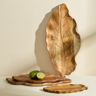 精致茶点创意茶道点心糕点下午茶放水杯干泡茶盘 木质托盘家用日式