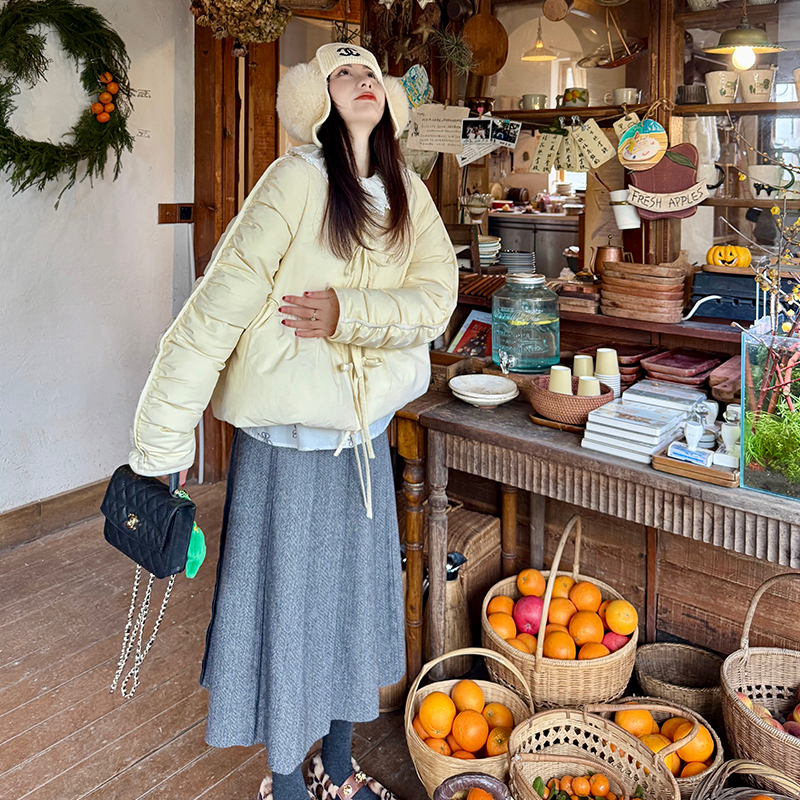 羊毛半裙heidy海蒂A字裙长裙A字