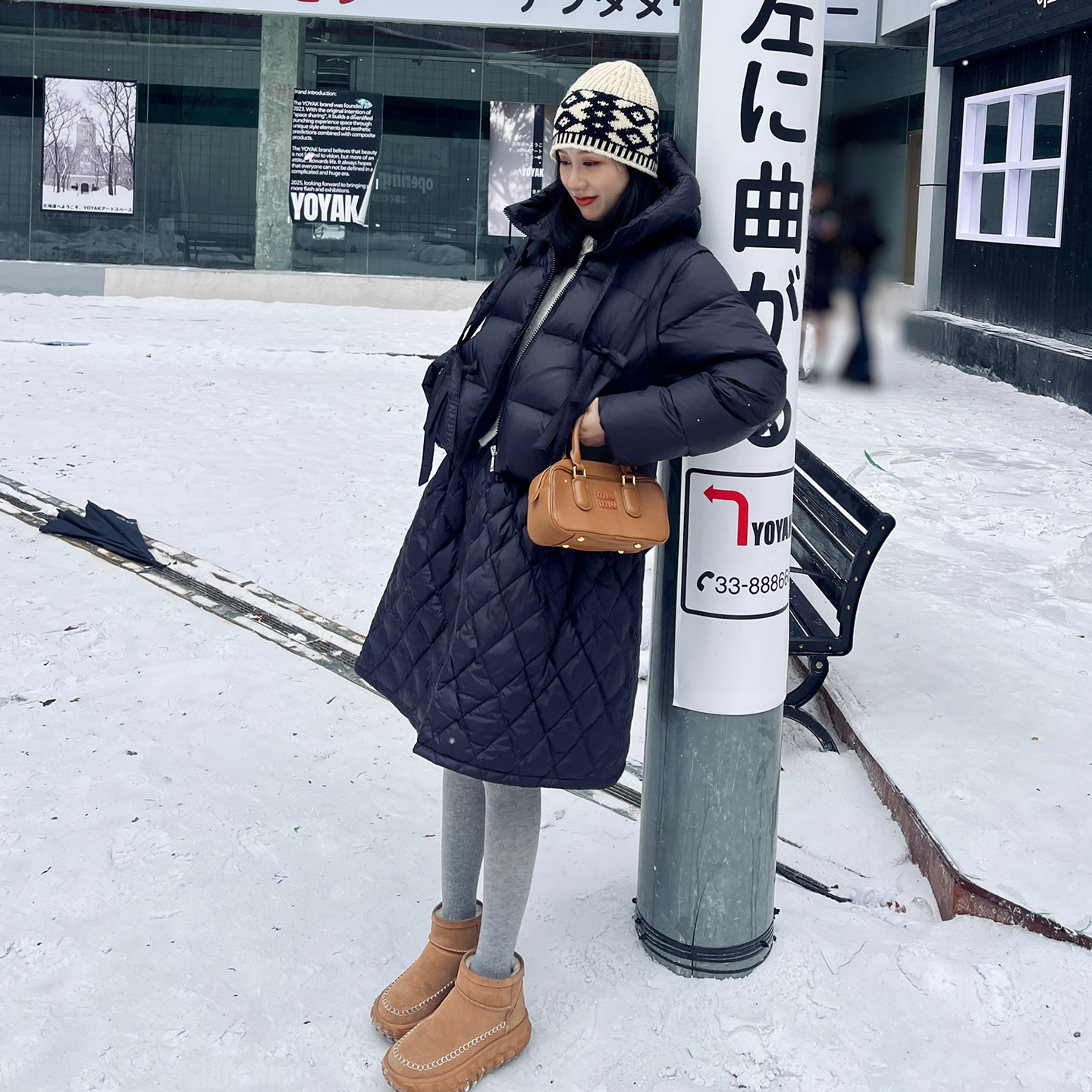 heidy蝴蝶结羽绒服保暖白鹅绒