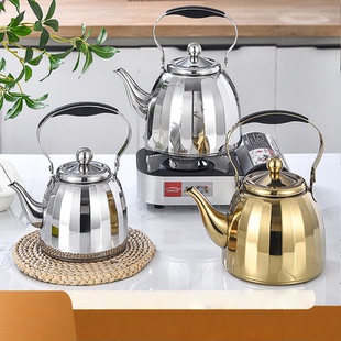 饭店用加厚不锈钢茶壶泡茶壶提把水壶酒店餐厅用大茶壶户外烧水