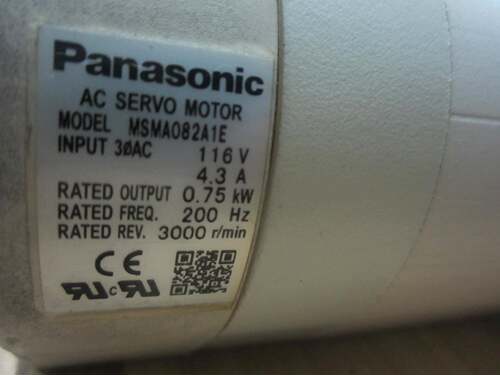 166-松下 A3 伺服电机 MSMA082A1E 116V 4.3A 0.75KW 3000R/MIN