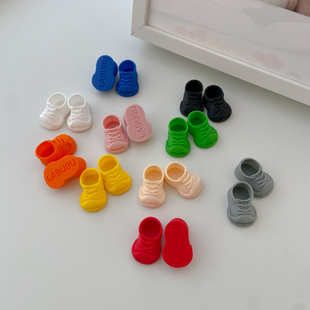 拉布布挂件穿的胶鞋开口笑板鞋适合labubu挂件款娃娃一代二代三代