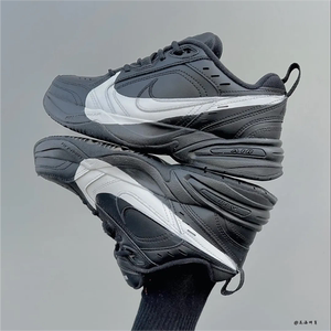 球鞋定制 Nike Air Monarch 白勾武士低帮极简男女运动复古老爹鞋