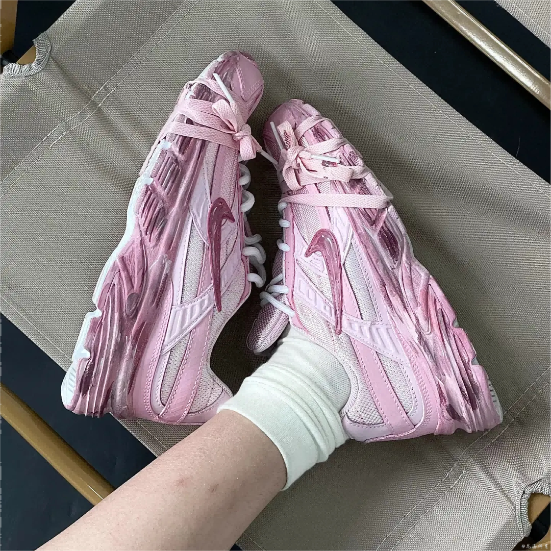 球鞋定制 Nike P-6000 粉冠莓莓复古少女风多巴胺低帮男女跑步鞋