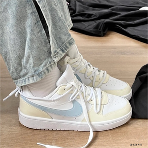 球鞋定制 Nike Court Borough Low 奶酪苏打甜美少女百搭低帮板鞋