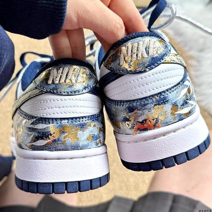 球鞋定制 Nike Dunk Dunk 维纳斯烫金晕染解构男女休闲低帮板鞋