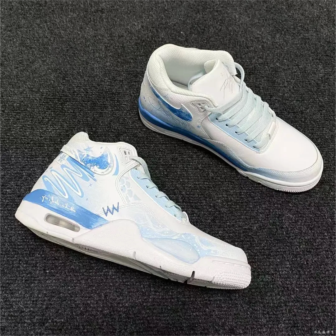 Nike球鞋定制复古中帮男篮球鞋