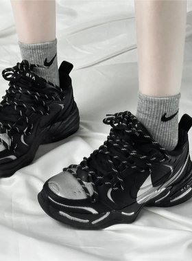 球鞋定制 Nike Air Monarch月光骑士黑武士Y2K百搭低帮男女老爹鞋