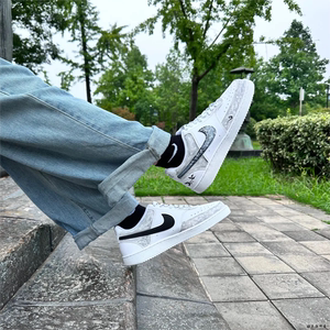 球鞋定制 Nike Court Vision 浮生若梦复古休闲解构低帮男女板鞋