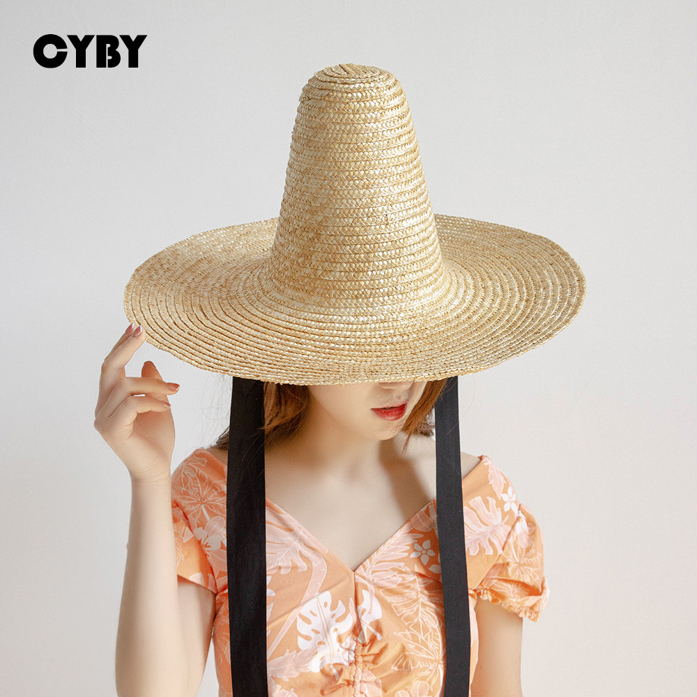夏季欧美时尚小众复古超高顶夸张帽子