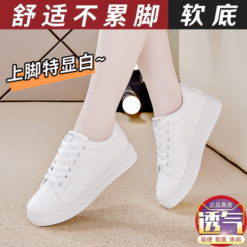 【秒杀】真皮板鞋女鞋软底运动鞋