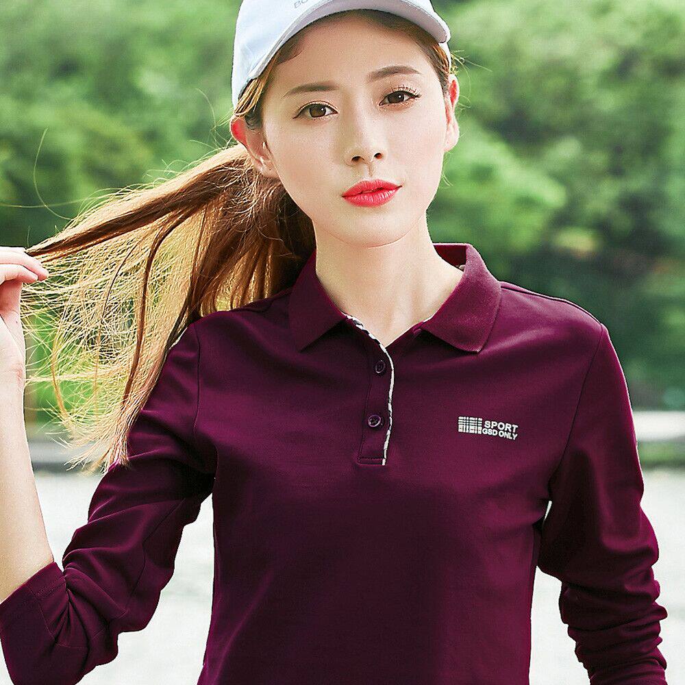 纯棉长袖t恤女春秋有带领子翻领桖休闲上衣打底衫t运动外穿秋衣潮