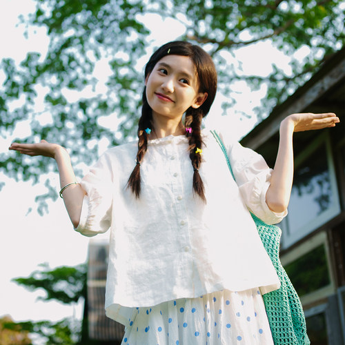 亚麻小衫古苔夏天超爱穿透气上衣